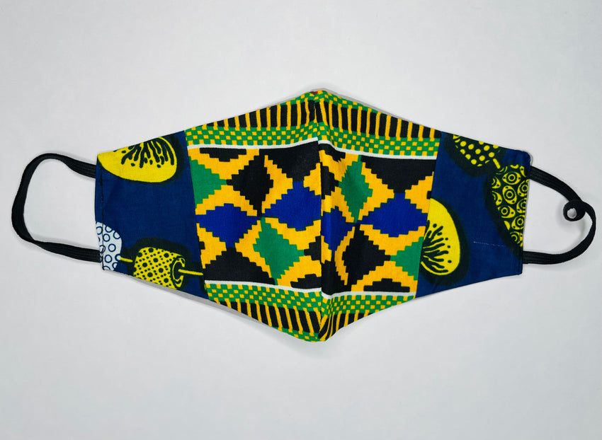 Coil & Kente ~ Fabric Face Mask (2)