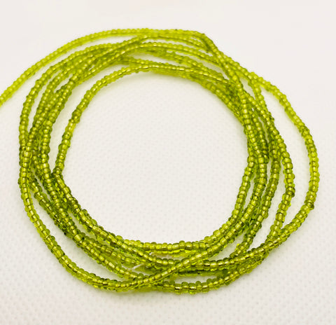 Solid 1 Waist Beads ~ Slime Green