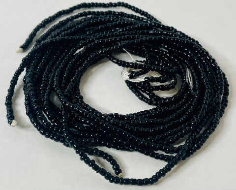 Solid 1 Waist Beads ~ Noir