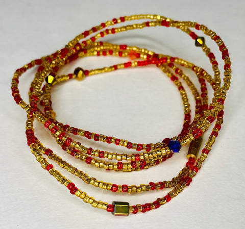 Egypt Waist Beads ~ Red