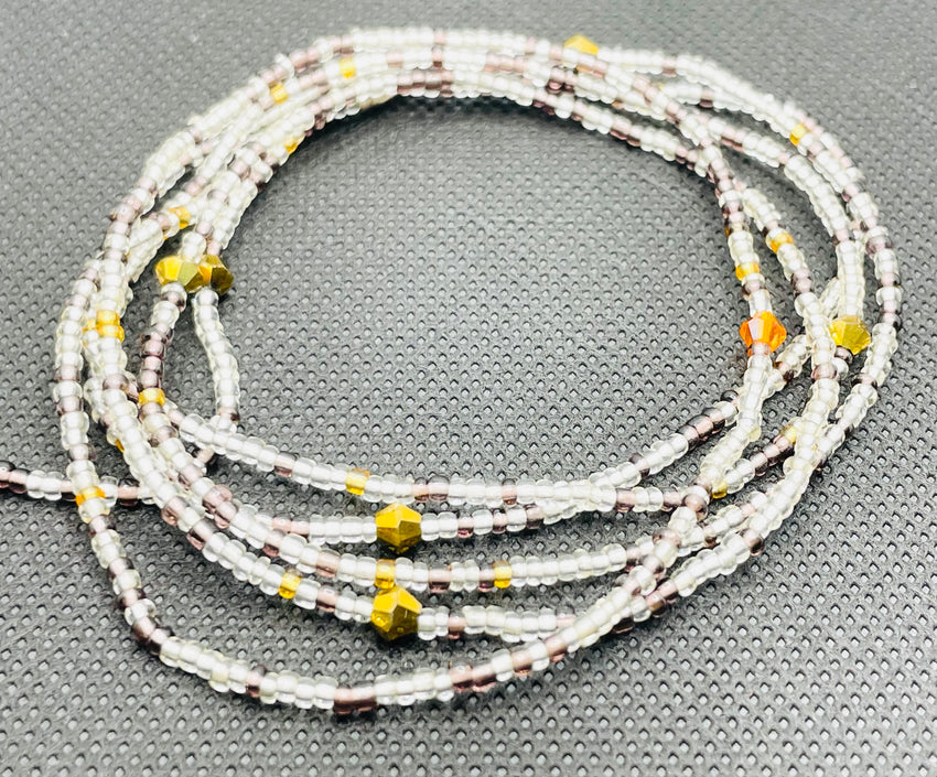 Let’s Roll Waist Beads ~ Clear