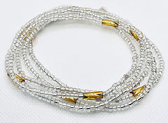 Twirl Waist Beads ~ Silver & Gold