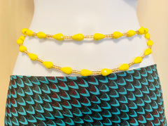 Dripp Waist Beads ~ Yellow & Gold