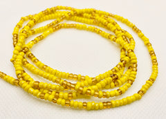 Tamale Waist Beads ~ Mello Yellow