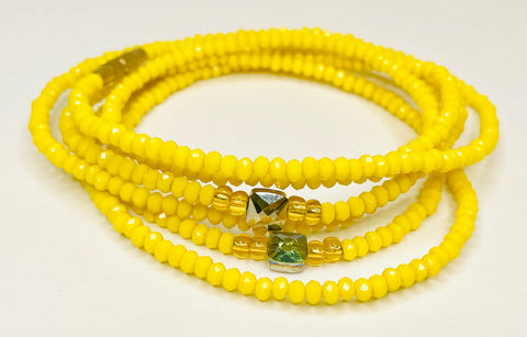 Krystal Waist Beads ~ Lemon